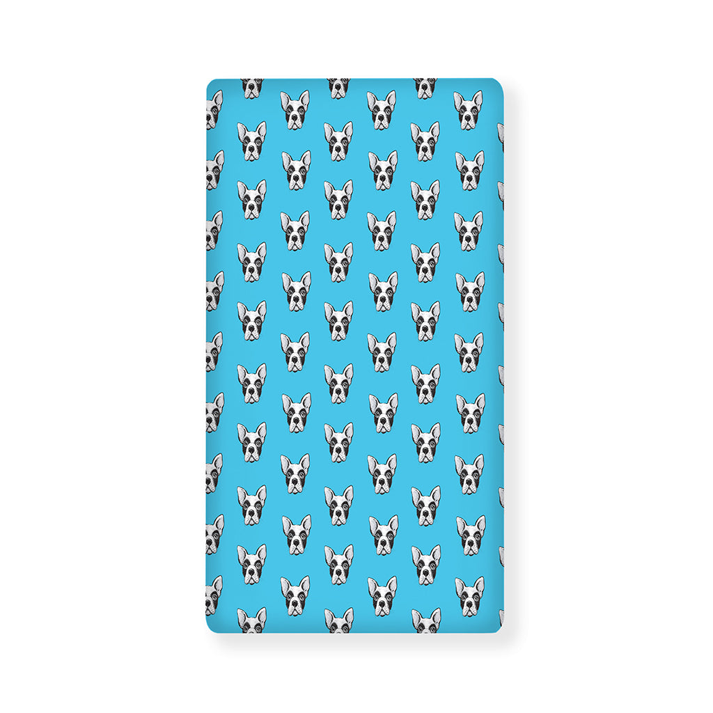 French Bulldog Faces Pattern Print Baby Crib Sheet