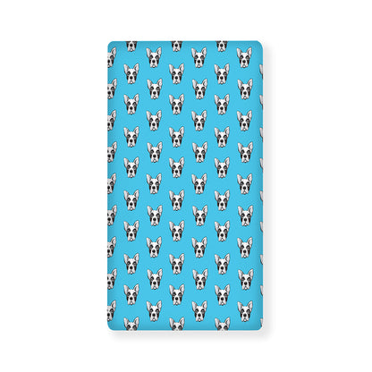 French Bulldog Faces Pattern Print Baby Crib Sheet