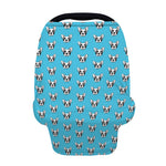 French Bulldog Faces Pattern Print Baby Seat Cover