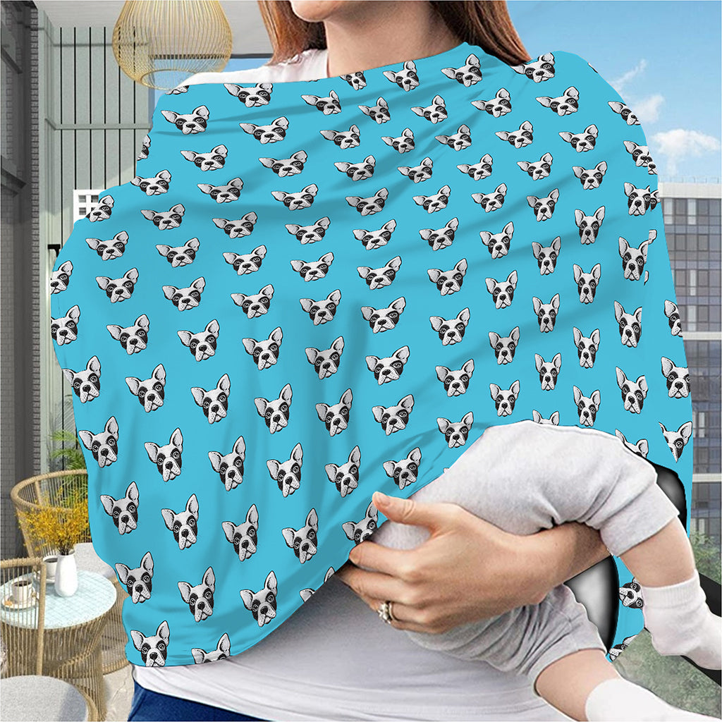 French Bulldog Faces Pattern Print Baby Seat Cover