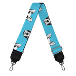French Bulldog Faces Pattern Print Bag Strap