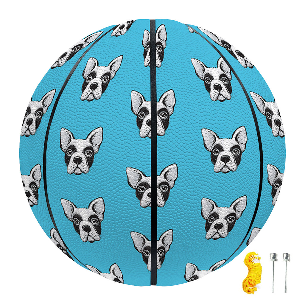 French Bulldog Faces Pattern Print Basketball