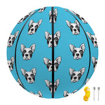 French Bulldog Faces Pattern Print Basketball
