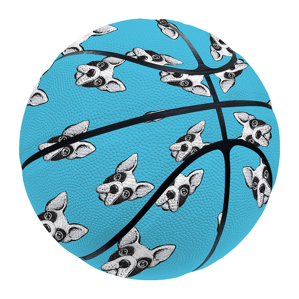 French Bulldog Faces Pattern Print Basketball