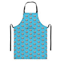 French Bulldog Faces Pattern Print Bib Apron With Pocket