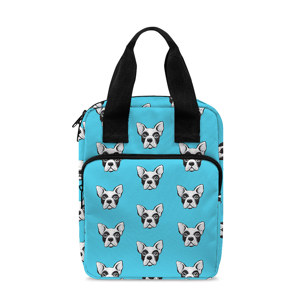 French Bulldog Faces Pattern Print Bible Tote Bag