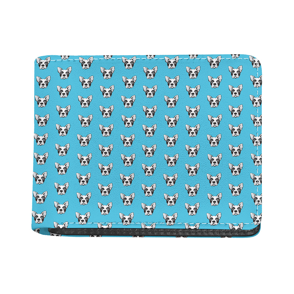 French Bulldog Faces Pattern Print Bifold Wallet