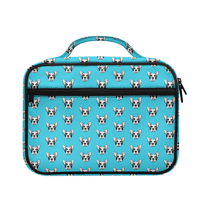 French Bulldog Faces Pattern Print Briefcase Bible Bag