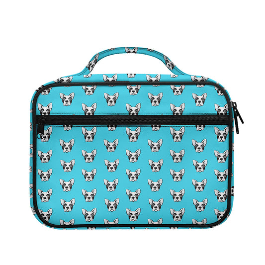French Bulldog Faces Pattern Print Briefcase Bible Bag