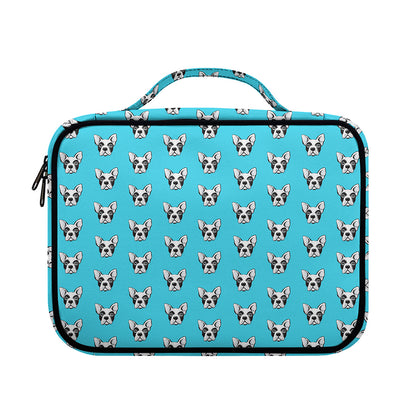 French Bulldog Faces Pattern Print Briefcase Bible Bag