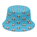 French Bulldog Faces Pattern Print Bucket Hat