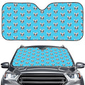 French Bulldog Faces Pattern Print Car Windshield Sun Shade