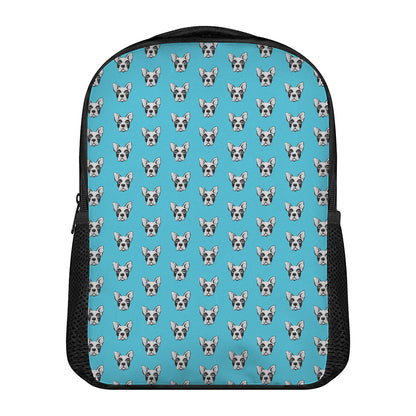 French Bulldog Faces Pattern Print Casual Backpack