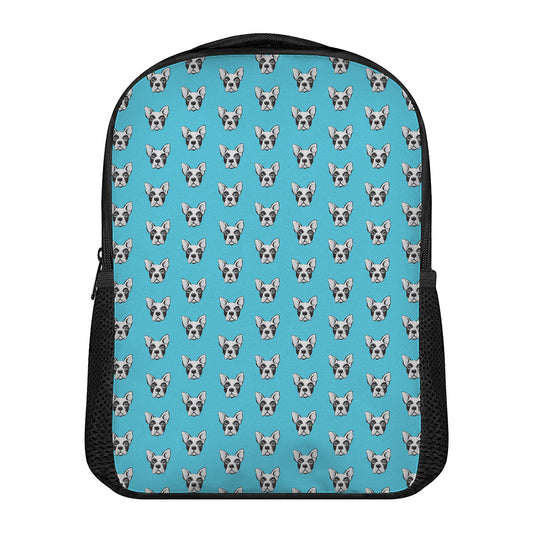 French Bulldog Faces Pattern Print Casual Backpack