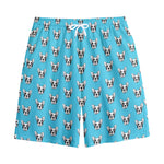 French Bulldog Faces Pattern Print Cotton Shorts