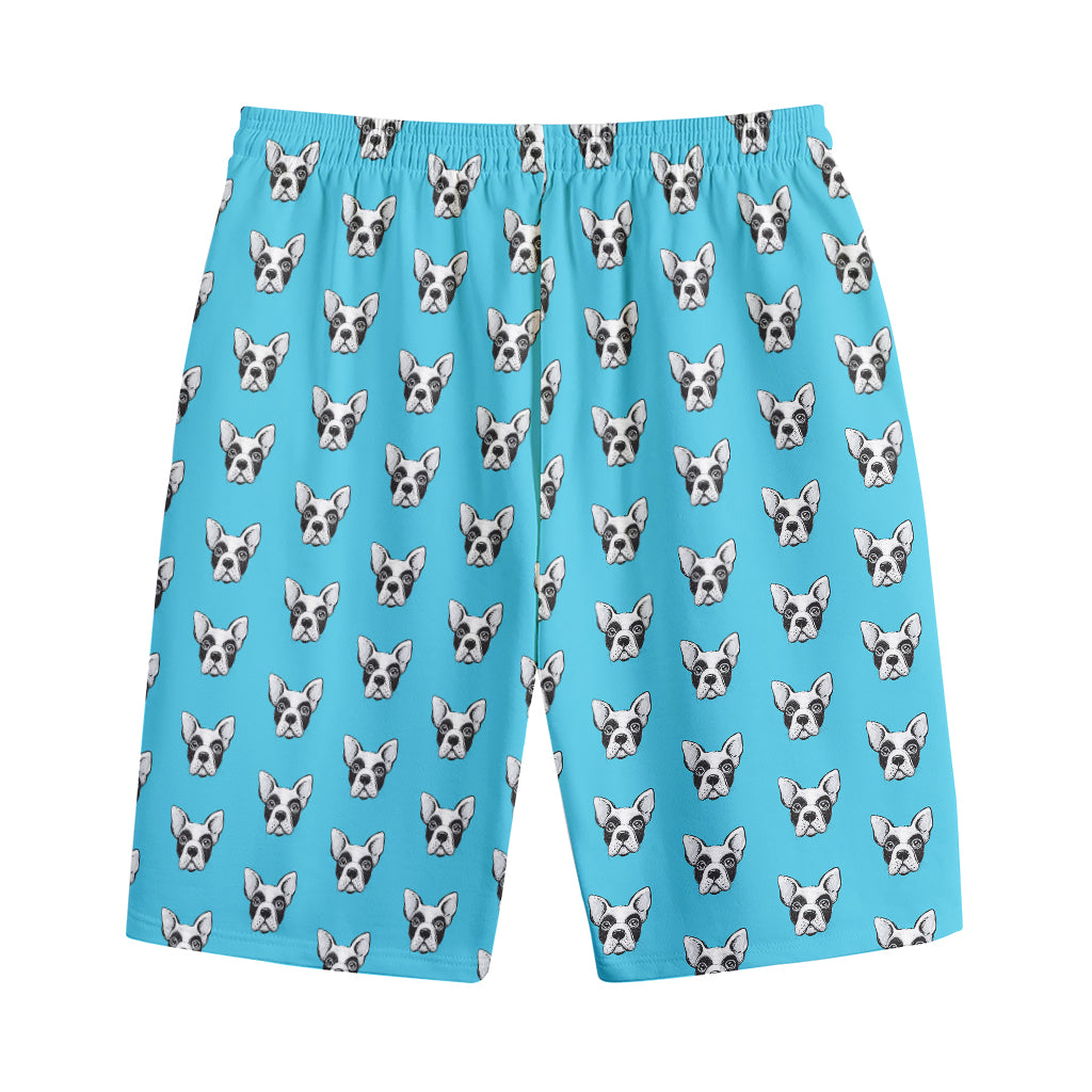 French Bulldog Faces Pattern Print Cotton Shorts