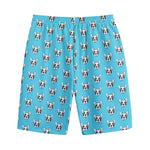 French Bulldog Faces Pattern Print Cotton Shorts