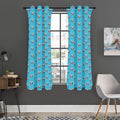 French Bulldog Faces Pattern Print Grommet Curtain Panels