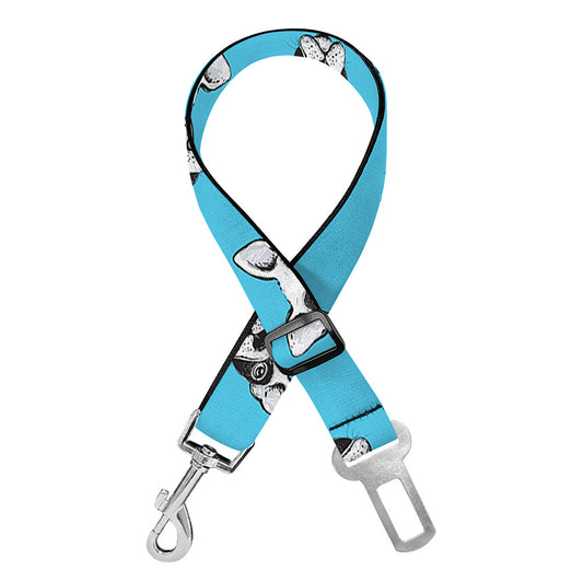 French Bulldog Faces Pattern Print Dog Seat Belt