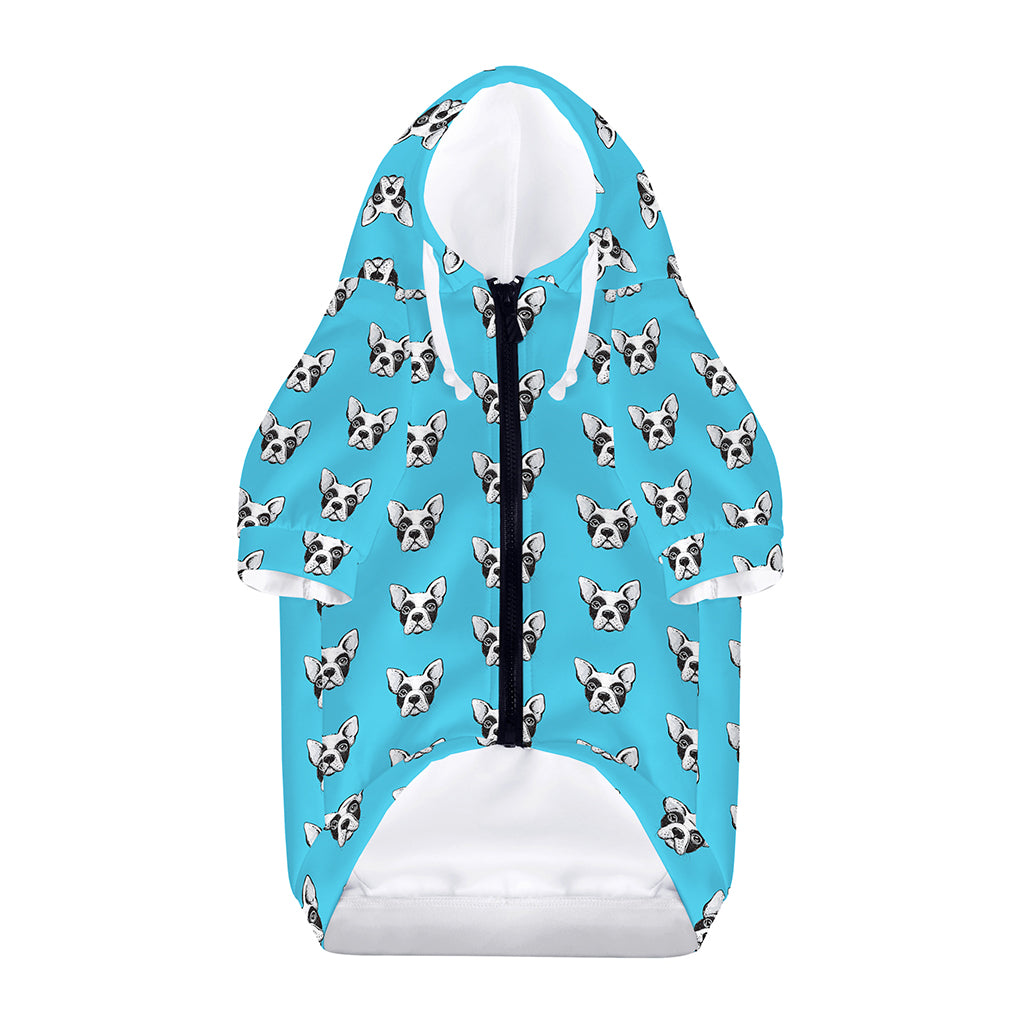 French Bulldog Faces Pattern Print Dog Zip Up Hoodie
