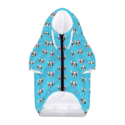French Bulldog Faces Pattern Print Dog Zip Up Hoodie