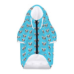 French Bulldog Faces Pattern Print Dog Zip Up Hoodie