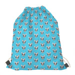 French Bulldog Faces Pattern Print Drawstring Bag