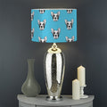 French Bulldog Faces Pattern Print Drum Lamp Shade