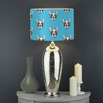 French Bulldog Faces Pattern Print Drum Lamp Shade