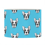 French Bulldog Faces Pattern Print Drum Lamp Shade