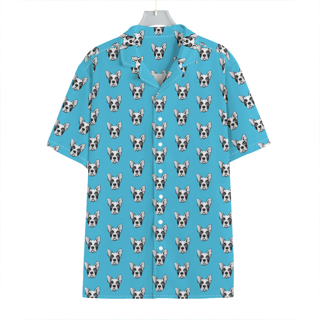 French Bulldog Faces Pattern Print Hawaiian Shirt