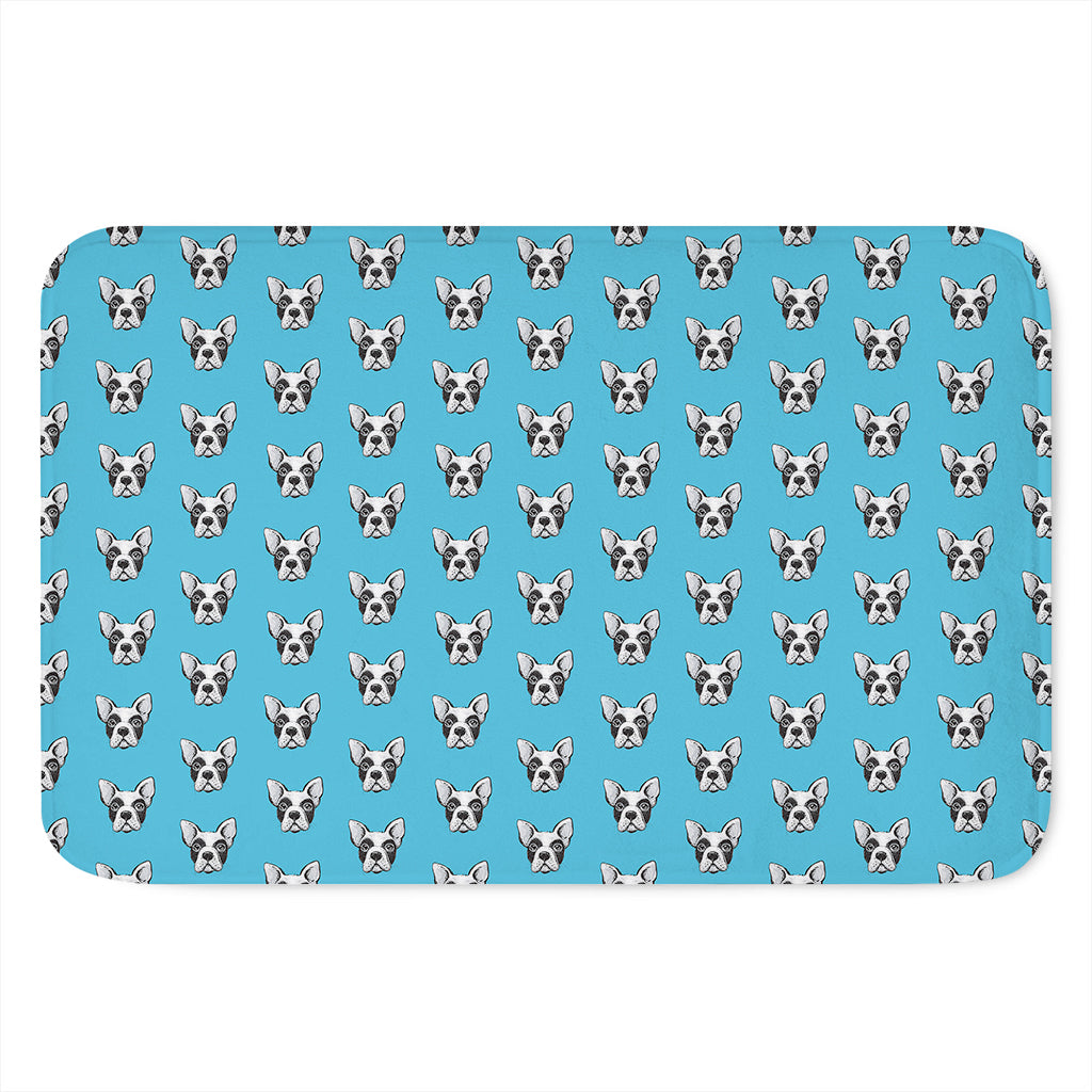 French Bulldog Faces Pattern Print Indoor Door Mat