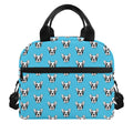 French Bulldog Faces Pattern Print Insulated Lunch Bag