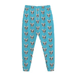 French Bulldog Faces Pattern Print Jogger Pants
