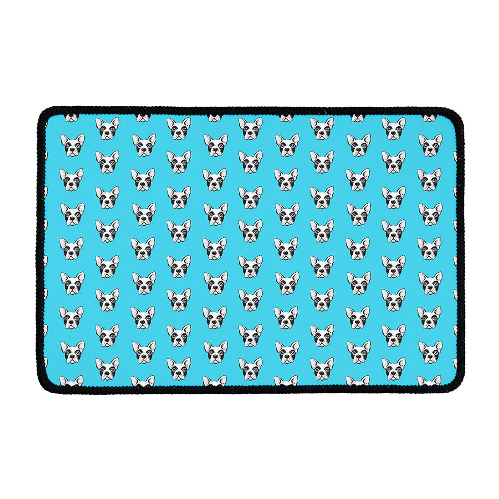 French Bulldog Faces Pattern Print Kitchen Mat