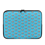 French Bulldog Faces Pattern Print Laptop Sleeve
