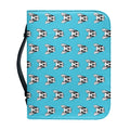 French Bulldog Faces Pattern Print Leather Bible Cover