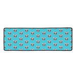 French Bulldog Faces Pattern Print Long Kitchen Mat