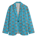 French Bulldog Faces Pattern Print Men's Blazer
