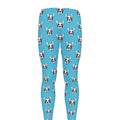 French Bulldog Faces Pattern Print Men's Leggings