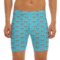 French Bulldog Faces Pattern Print Men's Long Boxer Briefs