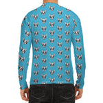 French Bulldog Faces Pattern Print Men's Long Sleeve Rash Guard