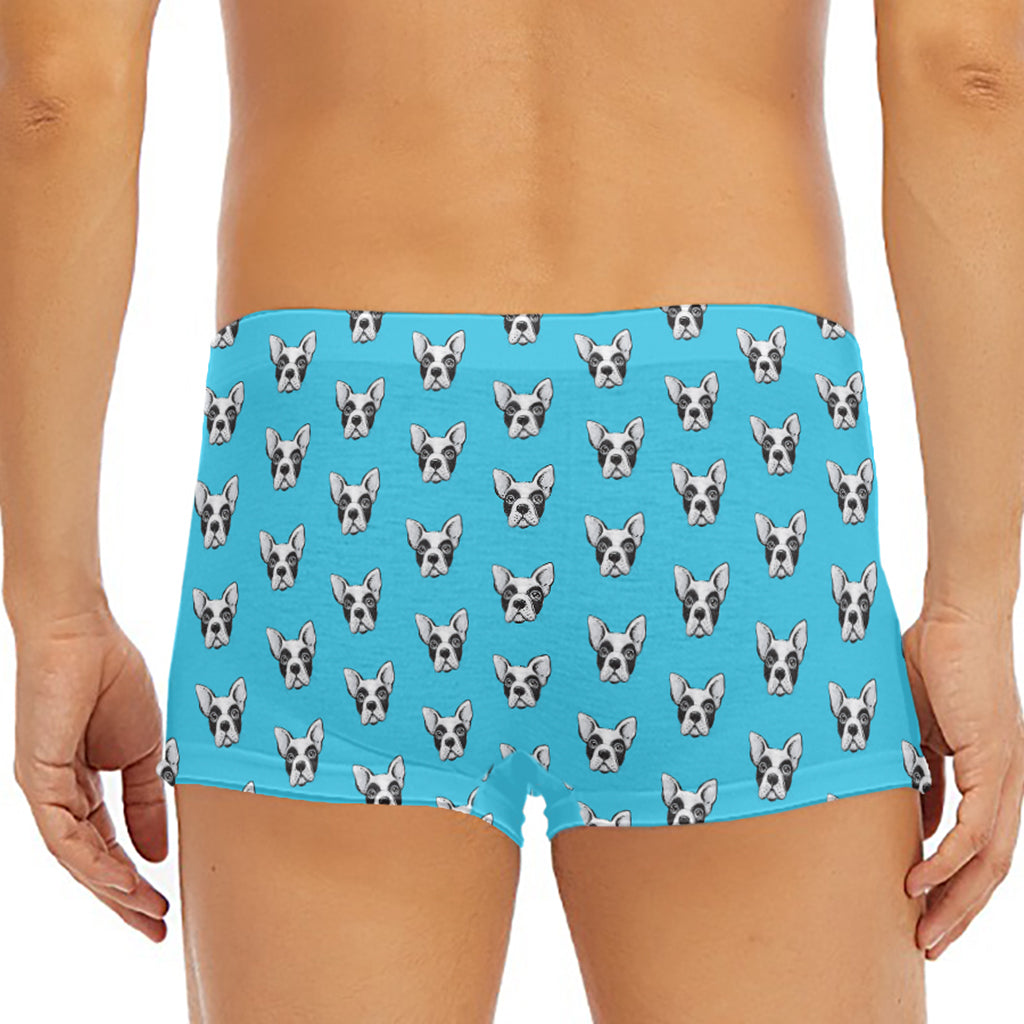 French Bulldog Faces Pattern Print Men's Short Boxer Briefs