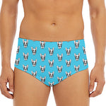 French Bulldog Faces Pattern Print Men's Triangle Swim Briefs