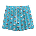 French Bulldog Faces Pattern Print Mesh Shorts