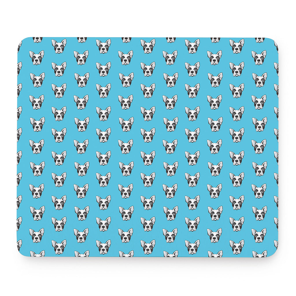 French Bulldog Faces Pattern Print Mouse Pad