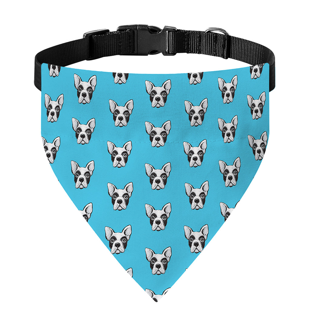 French Bulldog Faces Pattern Print Over The Collar Dog Bandana