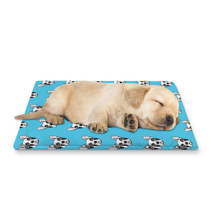 French Bulldog Faces Pattern Print Pet Cooling Mat Cover