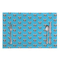 French Bulldog Faces Pattern Print Placemat