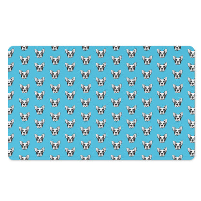 French Bulldog Faces Pattern Print Polyester Doormat
